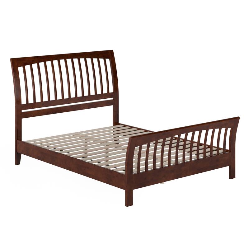 AFI Orleans Solid Wood Low Profile Platform Bed with Matching Footboard