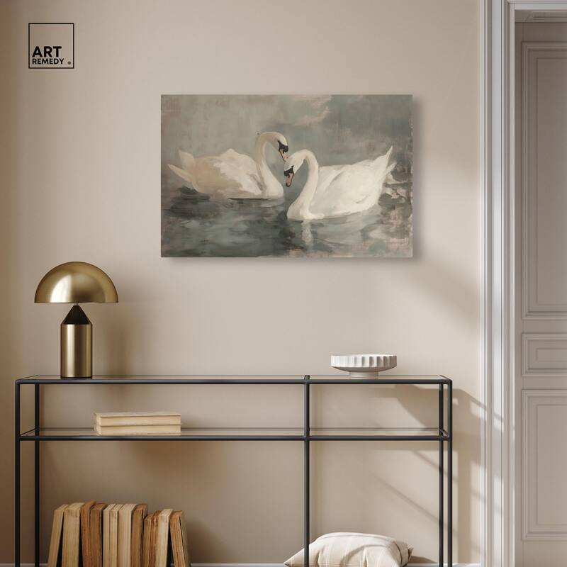 Ivory Idyllic Canvas by Art Remedy, Gallery Wrapped