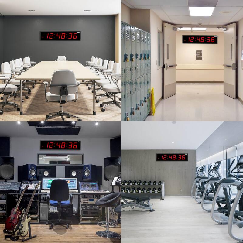 Ivation Large Digital Clock, 72" Led Wall Clock with Stopwatch, Alarms, Timer, Temp & Remote