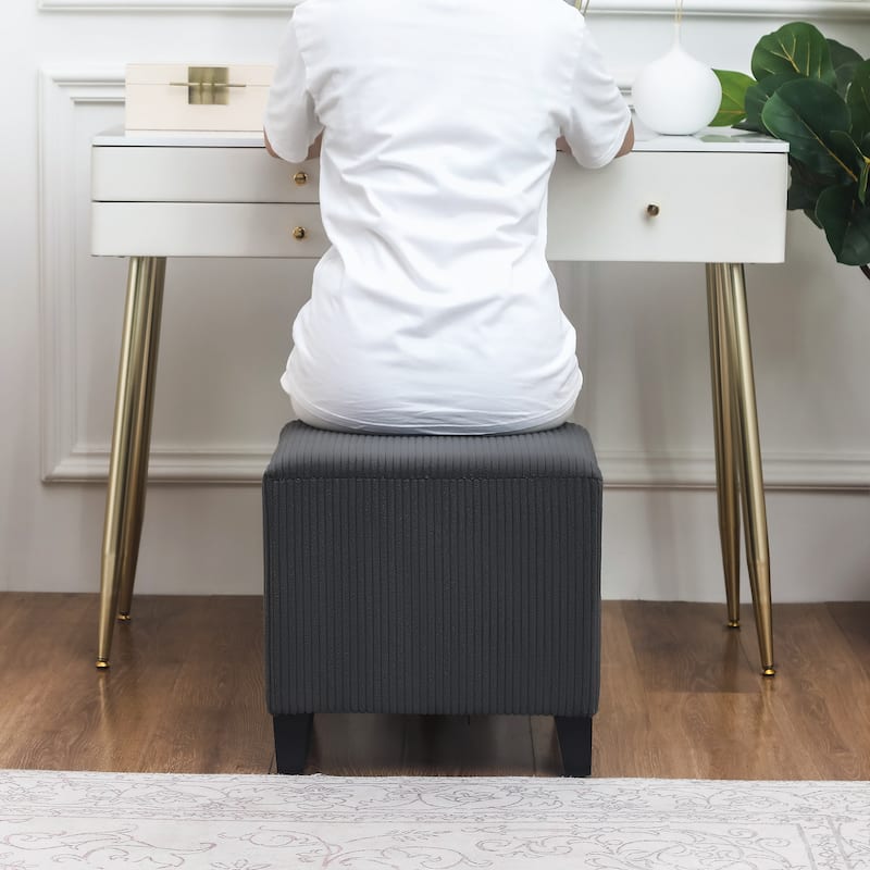 Adeco Simple British Style Passionate Cube Ottoman Footstool