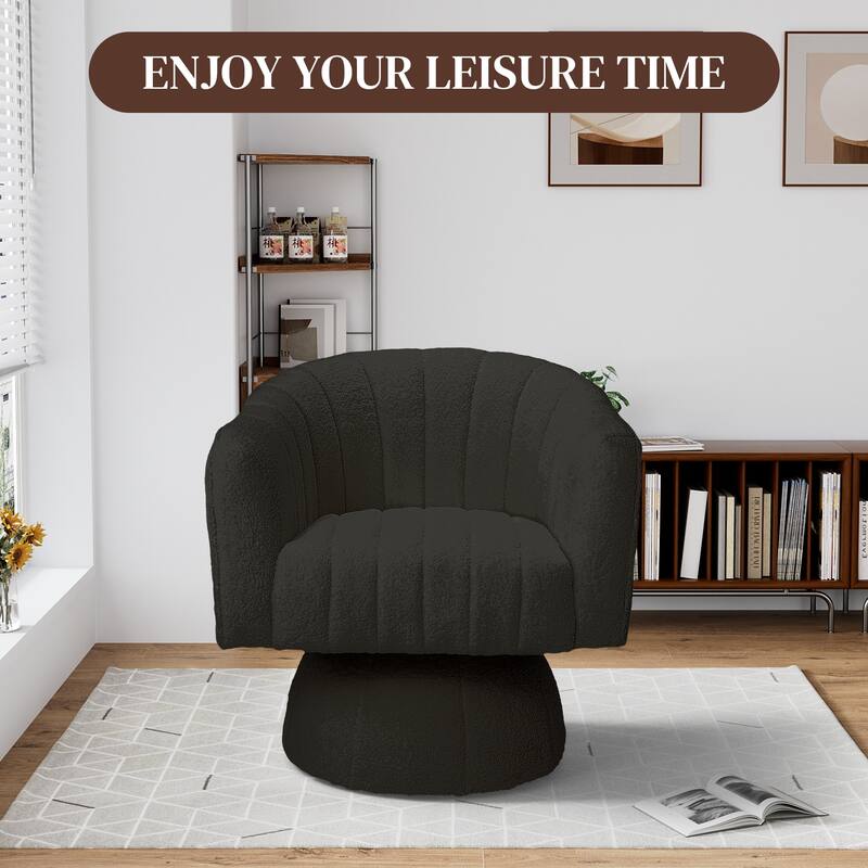 Ouyessir Oversized Modern Upholstered Barrel Chairs