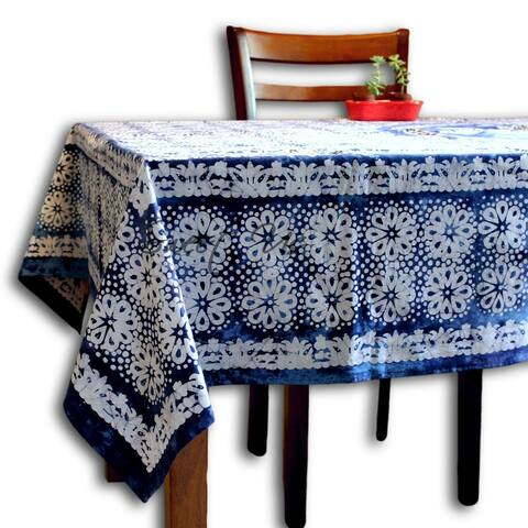 Cotton Batik Daisy Floral Tablecloth Collection