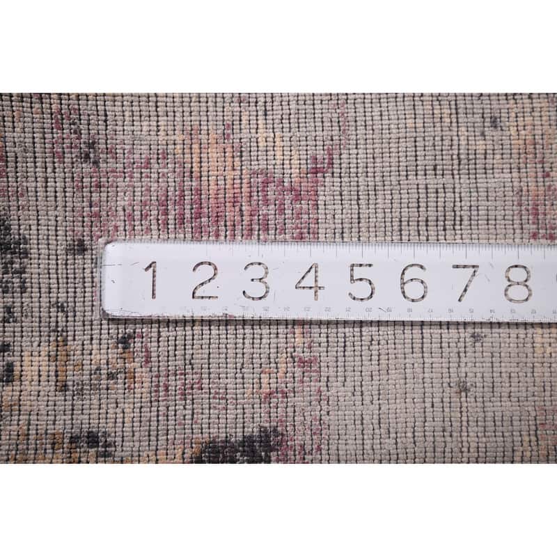 All-Over Abstract Modern Large Area Rug Hand-Knotted Wool Carpet - 11'10"x 15'1"