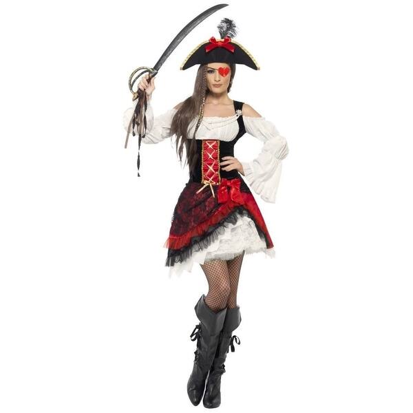 Shop 42 Red And White Glamorous Pirate Women Adult Halloween Costume Medium On Sale Overstock 29183629