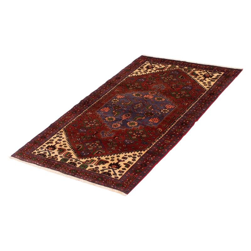 ECARPETGALLERY Hand-knotted Andelz Red Wool Rug - 3'9 x 6'4