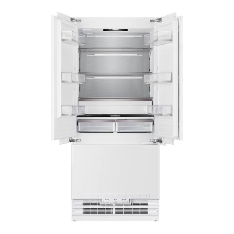 36 in. Width 19.6 cu. ft. French Door Built-In Refrigerator in Custom Panel Ready, Counter Depth - 36"