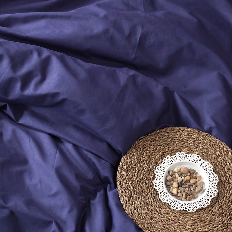 SUSSEXHOME Full Size Duvet Cover Set | Dark Blue, Hypoallergenic Set