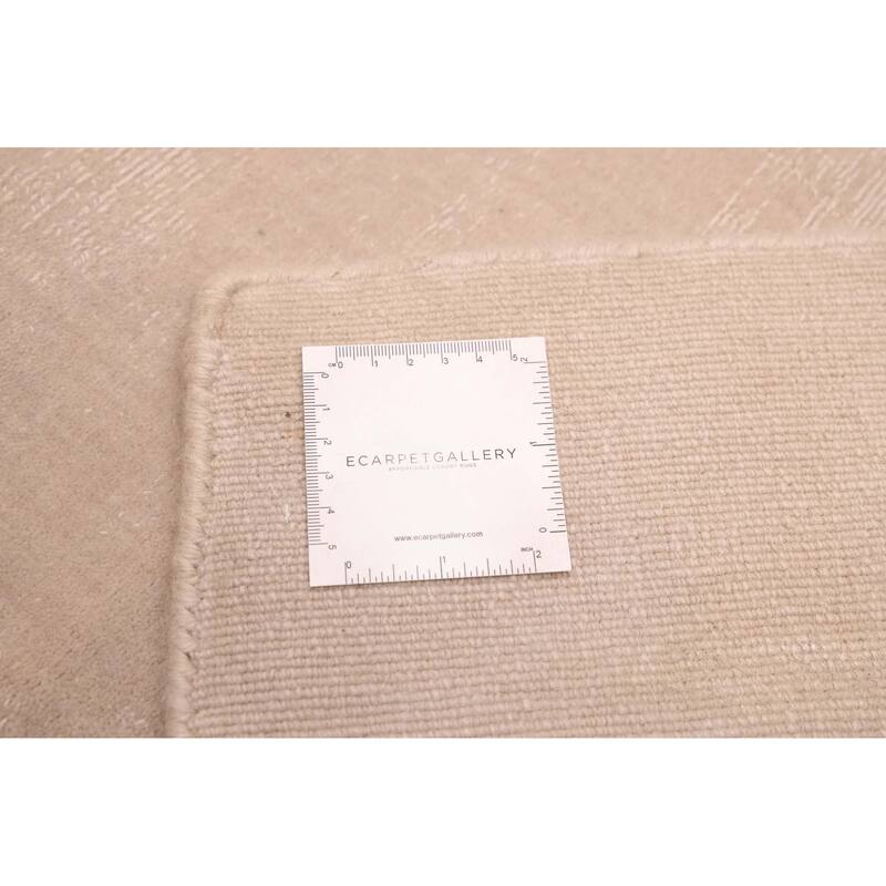 ECARPETGALLERY Hand Loomed Kashkuli Gabbeh Light Khaki Wool Rug - 8'7 x 11'8