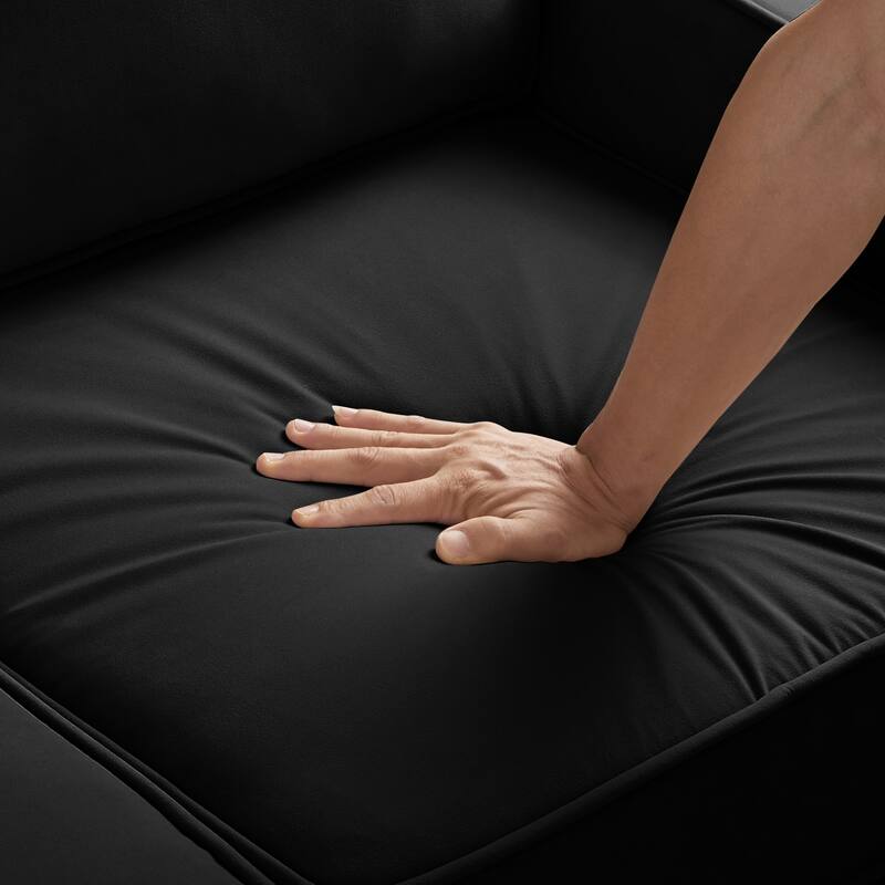 Armchair, Single Seat Sofa Chair with Wooden Legs, Velvet Accent Chair