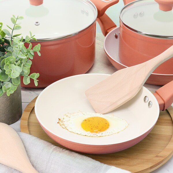 Martha Stewart Everyday Rexford 8 Piece Ceramic Nonstick Aluminum