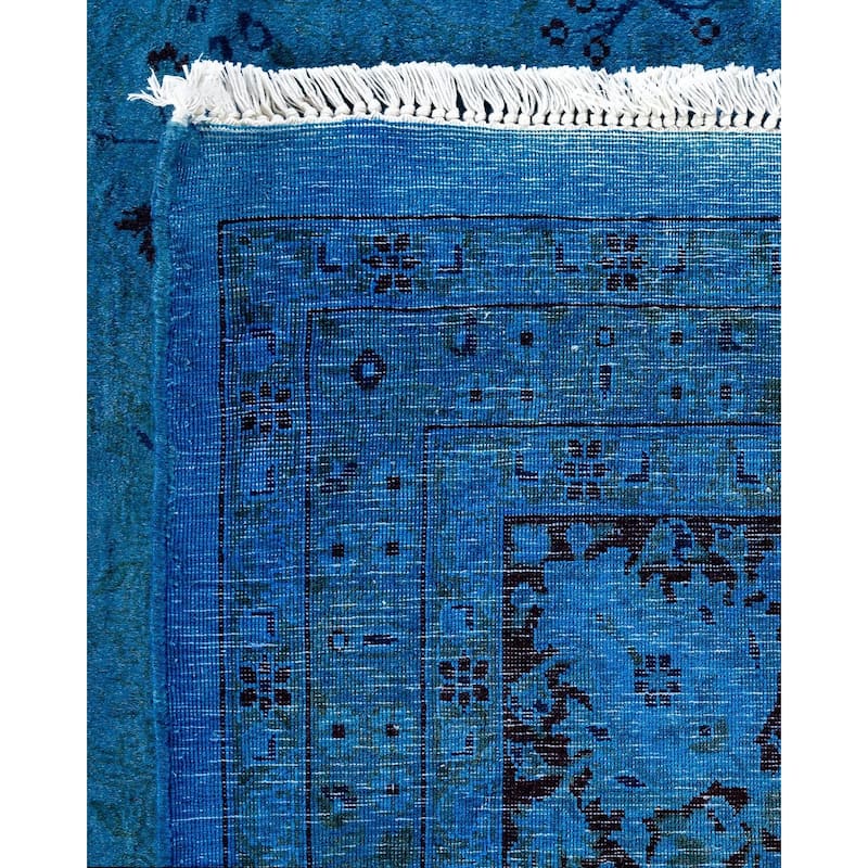 Fine Vibrance, One-of-a-Kind Hand-Knotted Area Rug - Purple, 8' 1" x 15' 10" - 8' 1" x 15' 10"