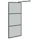 preview thumbnail 21 of 71, vidaXL Walk-in Shower Wall multi size Half Frosted ESG Glass Black