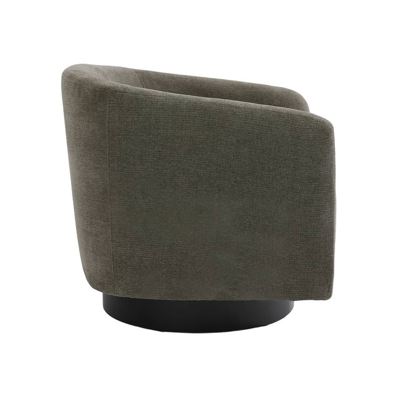 Modern Round Swivel Accent Chair Set of 2 Barrel Chair for Living Room