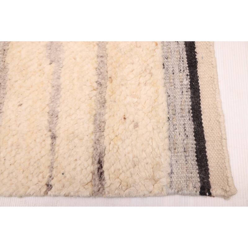 ECARPETGALLERY Hand-knotted Looma Cream Wool Rug - 8'2 x 10'3