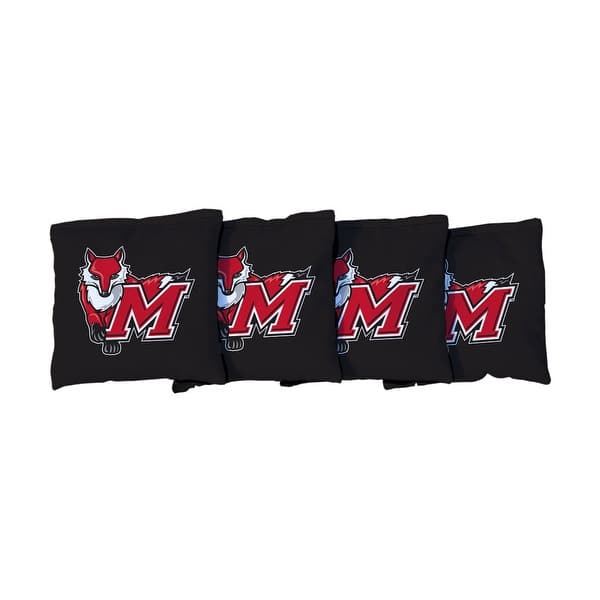 slide 2 of 3, Marist College Red Foxes Black Cornhole Bags All-Weather Resin Filled