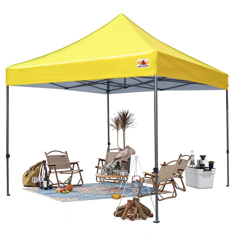 ABCCANOPY Outdoor Commercial Metal Patio Pop-Up Canopy - 10ftx10ft - Yellow