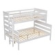preview thumbnail 6 of 20, Wood Twin over Queen Bunk Bed with Ladder
