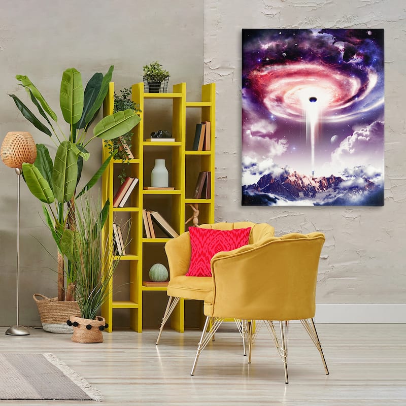 Stupell Surreal Space Nebula Rays Canvas Wall Art Design By Barrett Biggers