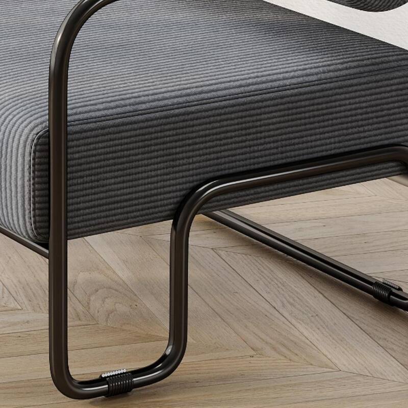 Iron Corduroy Sofa Chair,Lazy Individual Chair, Balcony Leisure Chair