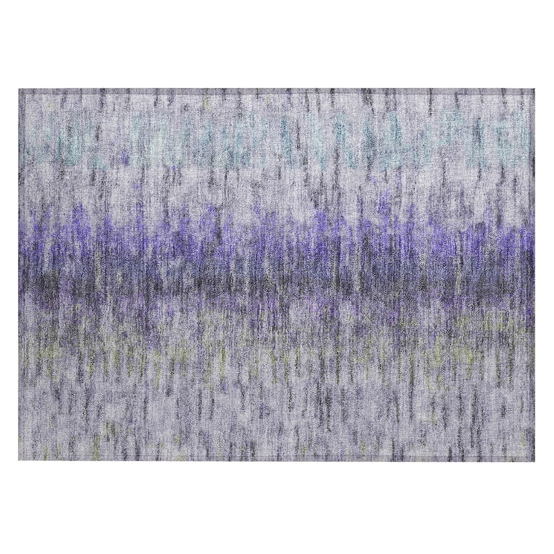 Machine Washable Indoor/ Outdoor Contemporary Ombre Chantille Rug