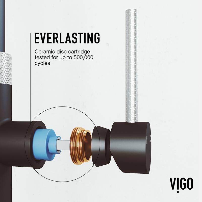 VIGO Bristol 19" H Single Handle Pull-Down Sprayer Kitchen Faucet