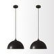 preview thumbnail 3 of 11, 2 Pack Industirial Black Pendant Light with Gold Interior Finish