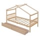 preview thumbnail 12 of 41, Twin Size Wooden House Bed with Drawers