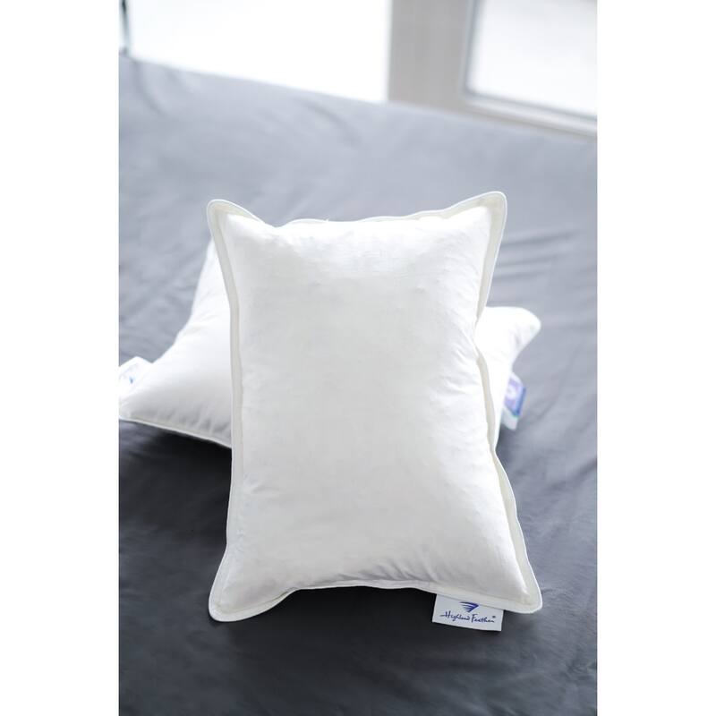 Feather Travel Pillow with Pure Cotton Shell