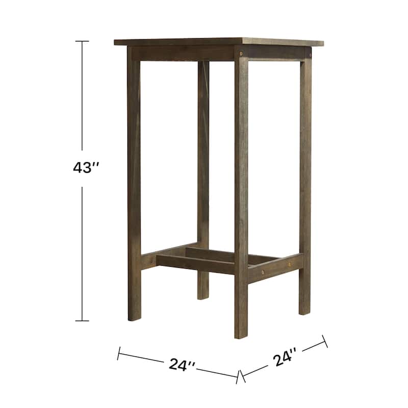 Grey-washed Farmhouse Wood Bar Table