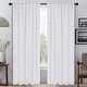 preview thumbnail 133 of 198, Superior Solid Machine Washable Room Darkening Curtains with Back Tabs, Set of 2 42" x 108" - Snow White