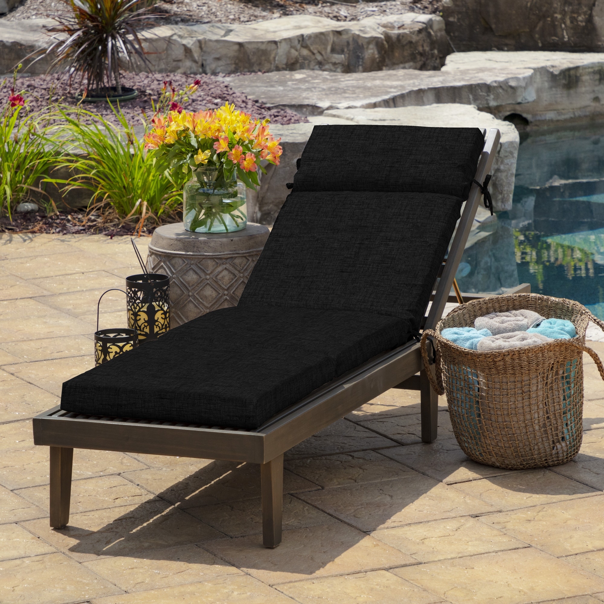ARDEN Leala Texture Outdoor Chaise Lounge Cushion - Picture 8 of 40