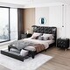 preview thumbnail 29 of 36, Queen Size Bed Set w/Two Nightstands,Wireless Chargers and NightLights