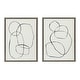 preview thumbnail 37 of 40, Kate and Laurel Sylvie Modern Circles Framed Canvas Set by Teju Reval 2 Piece 18x24 Gray