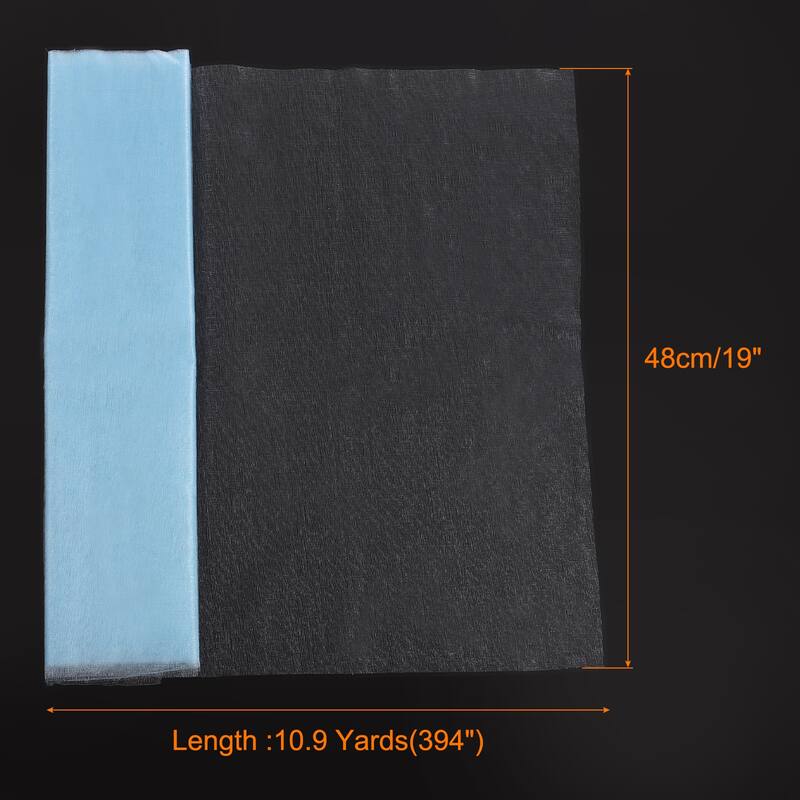 19" by 10.9 Yard Tulle Fabric Backdrop Curtains for Decor Wedding - Light Blue