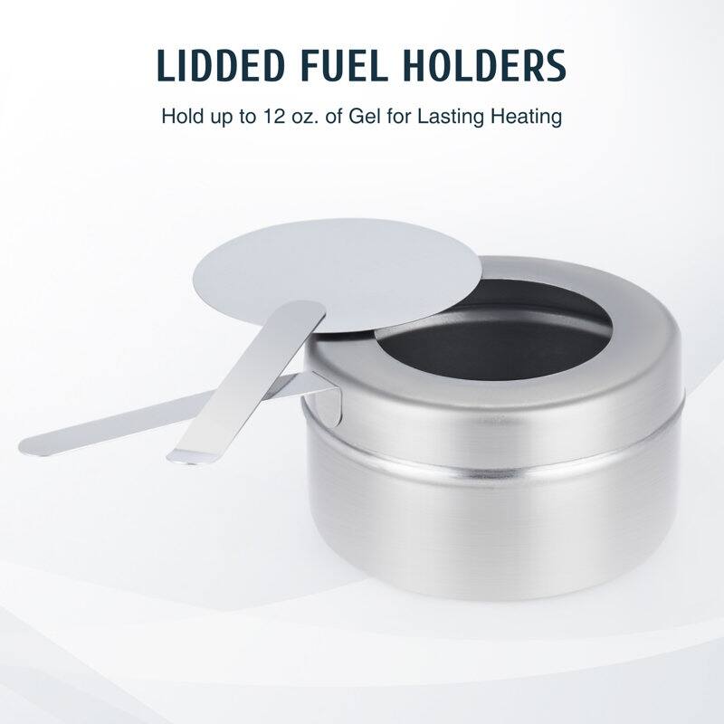 6 Packs Stainless Steel 5 Quarts Round Chafing Dish