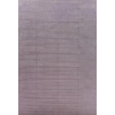 Hand Knotted Oriental 100% Wool Carpet Modern Solid Purples Gabbeh Area Rug - 13' 7'' X 10' 3''