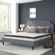 preview thumbnail 64 of 121, Tufted Platform Bed with 10 Inch Pocket Spring Mattress Light Gray - King