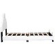 preview thumbnail 4 of 5, Twin Size Upholstered Platform Bed, Cartoon Headboard & Footboard, Sturdy Construction