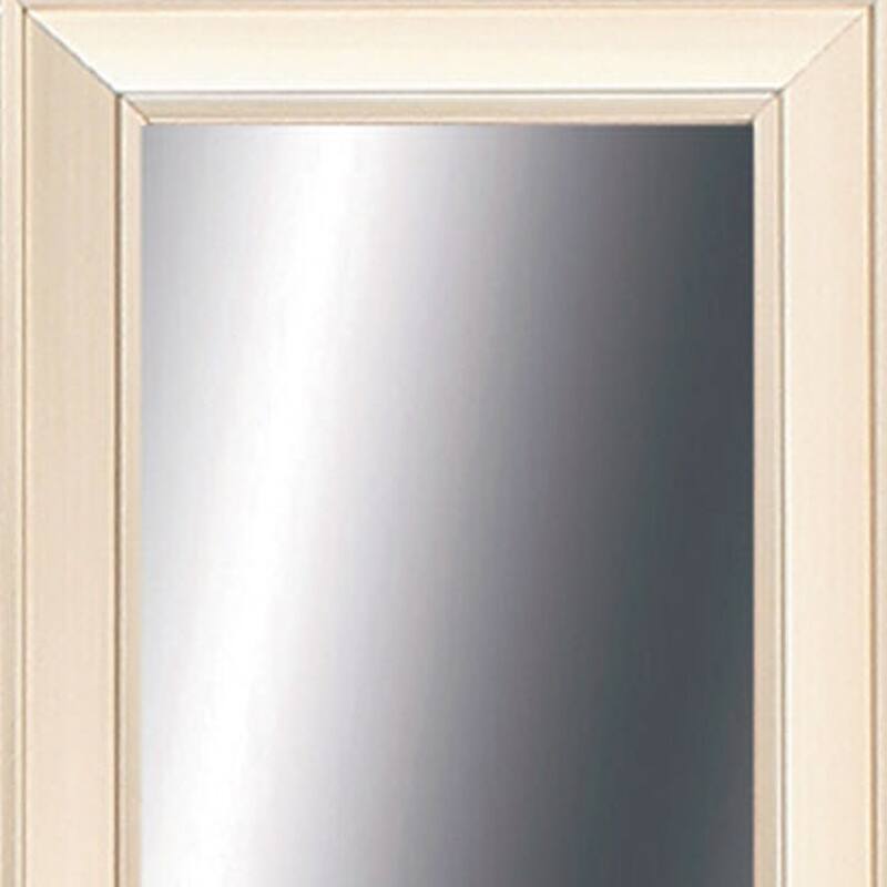 HomeRoots 32" Painted Rectangle Full Length Hanging Mirror Wall Mounted With Polystyrene Frame - 16.1