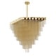preview thumbnail 2 of 3, 20-Light Gold Chandelier With Hanging Aluminum Chains