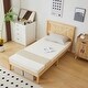 preview thumbnail 28 of 45, Twin Size Solid Wood Platform Bed Frame With Headboard White