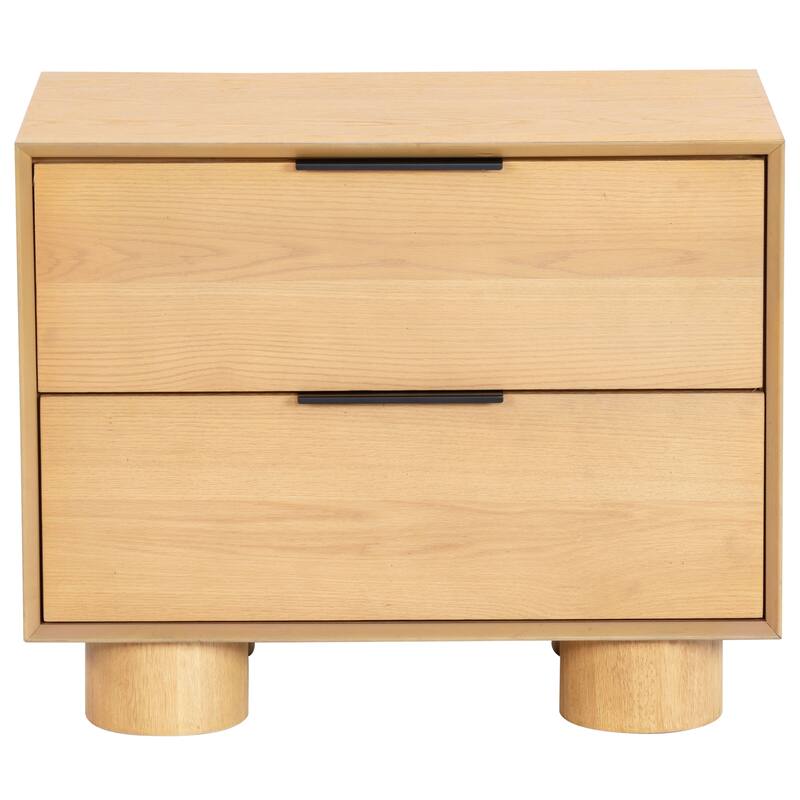 SAFAVIEH Couture Addyson Wood 2 Drawer Nightstand - Natural