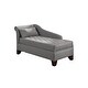 preview thumbnail 13 of 13, Polyfiber Chaise Loung With Tufted Seat and Storage