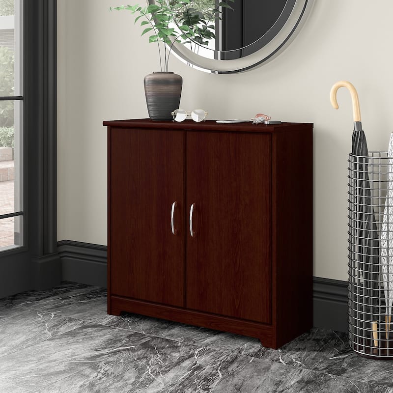 Cabot Small Entryway Cabinet with Doors by Bush Furniture