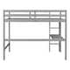 preview thumbnail 10 of 86, Loft Wood Bed with built-in desk,Safety Guardrails,Ladder