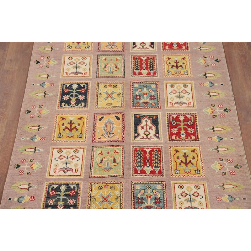 Garden Design Kazak Oriental Accent Rug Handmade Wool Carpet - 3'11" x 5'11"