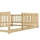 preview thumbnail 98 of 102, Montessori Floor Bed with Fence Guardrail and Removable Door Toddler Floor Wood Bed Frame for Kids Boys Girls Children's Room