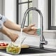 preview thumbnail 31 of 149, Kraus 2-Function 1-Handle 1-Hole Pulldown Sprayer Brass Kitchen Faucet KPF-3104 - 16 3/8" Height (Oletto Touch Faucet) - CH - Chrome