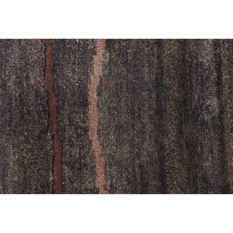 ECARPETGALLERY Hand-knotted Peshawar Ziegler Dark Grey Wool Rug - 5'1 x 6'10