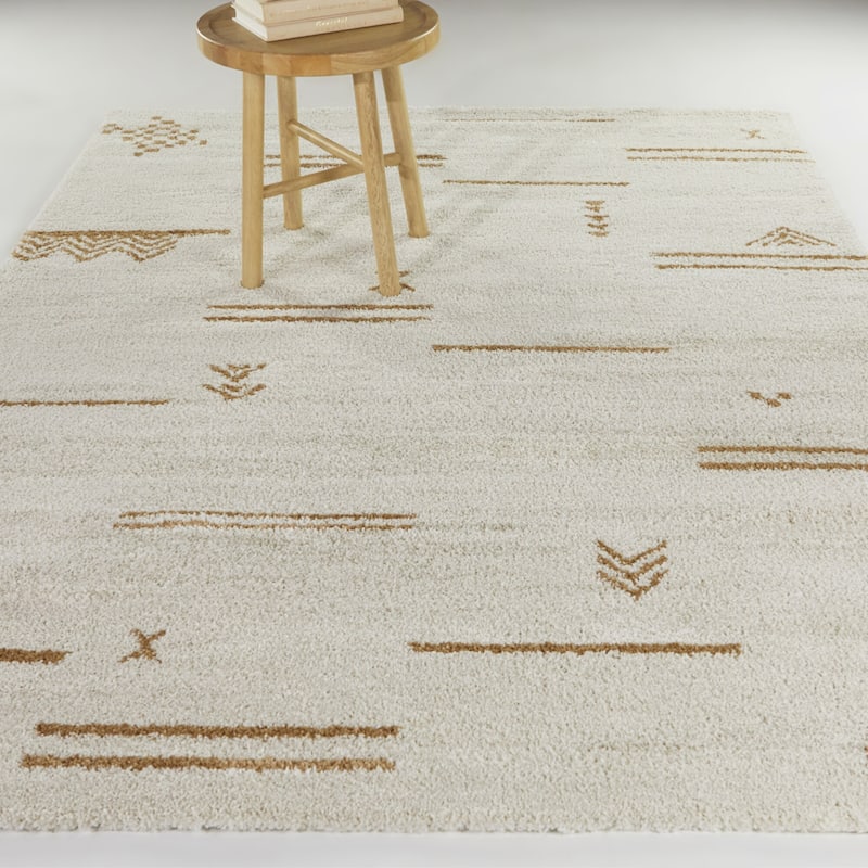 Jafari Moroccan Tribal Area Rug - 7'10" x 10' - Cream - Rectangle